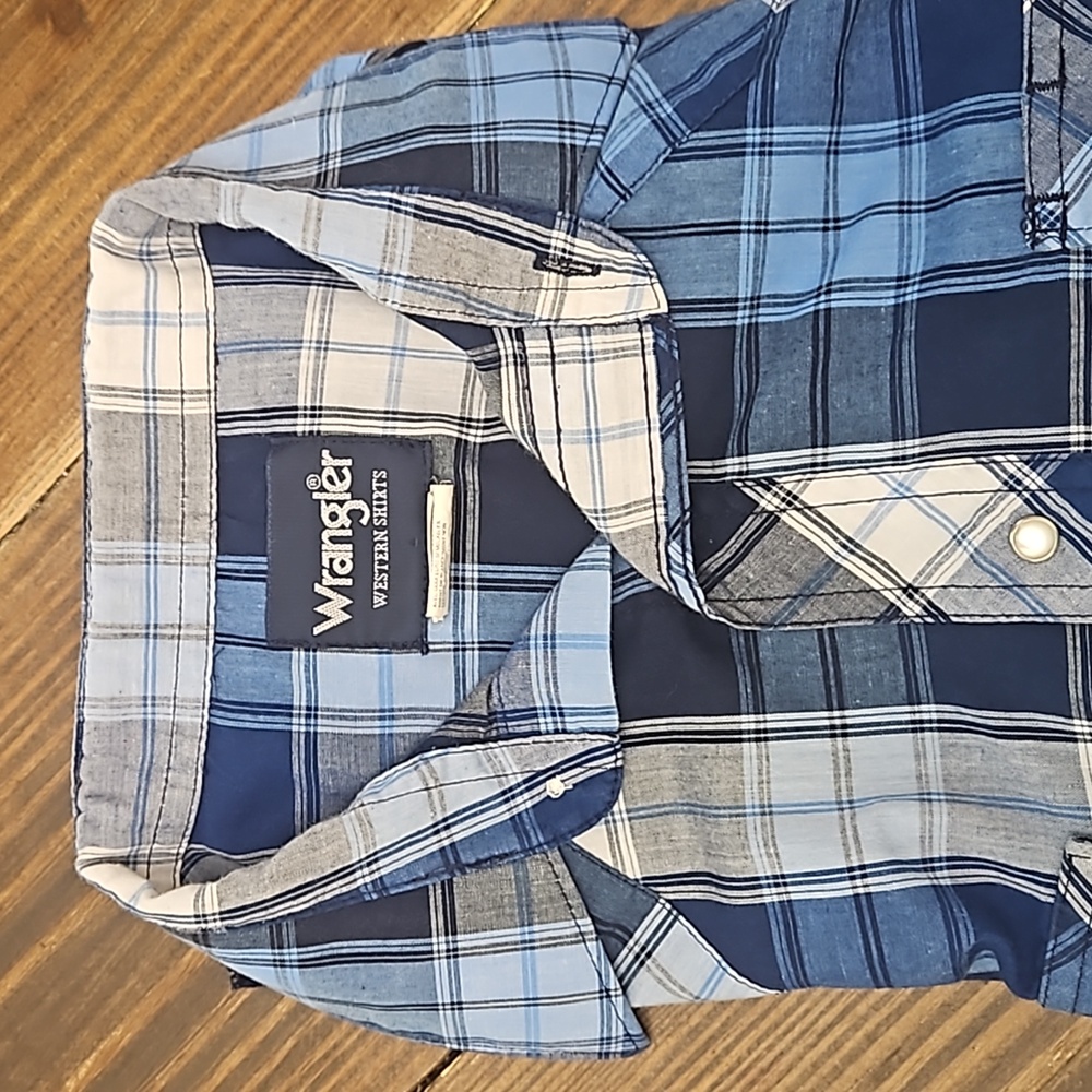 Wrangler Plaid Pearl Snap Shirt 16x36